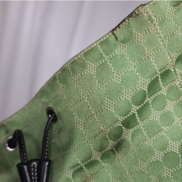 Kate Spade Green Drawstring Tote Purse - Picture 12 of 14